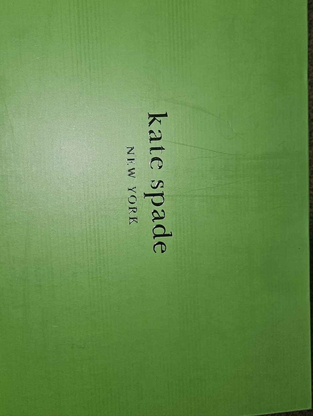 kate spade bright green logo box